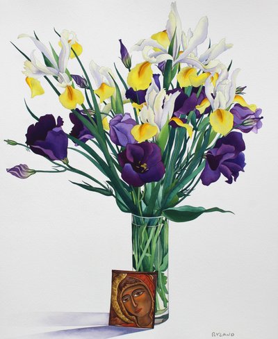 Flores con rostro de un icono de Christopher Ryland