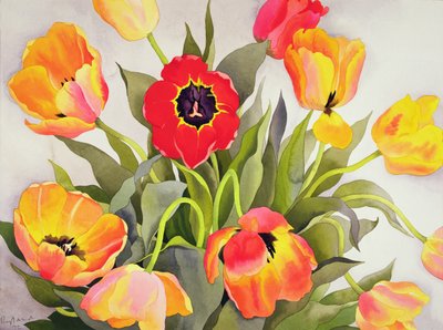 Tulipanes Naranjas y Rojos de Christopher Ryland