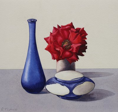 Naturaleza muerta rosa roja de Christopher Ryland