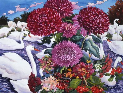 Cisnes y crisantemos, 2005 de Christopher Ryland