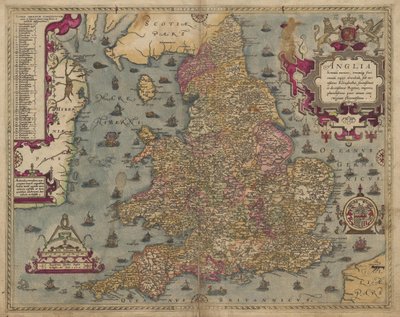 Anglia: Inglaterra y Gales, 1579 de Christopher Saxton