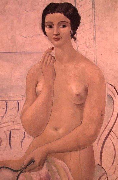 Chica con lápiz labial, c.1925 de Christopher Wood