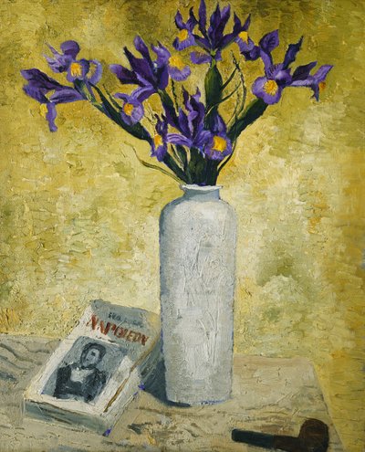 Iris en un Jarrón Alto de Christopher Wood
