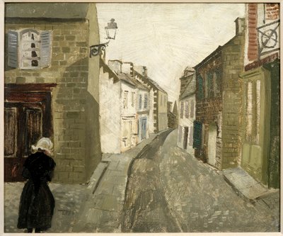 Escena callejera en Treboul de Christopher Wood