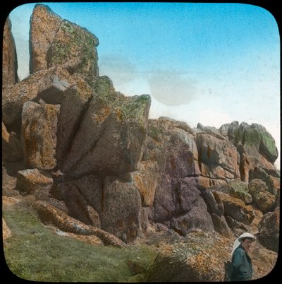 Silla de Deseos de Damas, Logan Rock, cerca de Treen, Cornwall, finales del siglo XIX o principios del siglo XX de Church Army Lantern Department