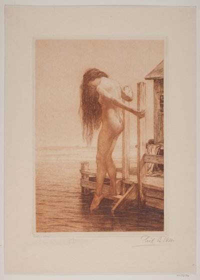 Dama bañándose de Cilius Johannes Konrad Andersen