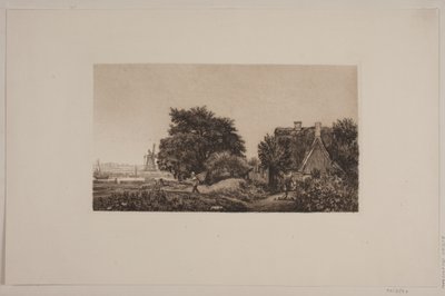 Paisaje con molino de Cilius Johannes Konrad Andersen