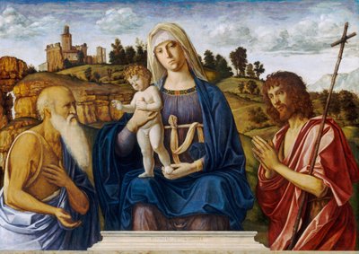 Madonna y el Niño con San Jerónimo y San Juan Bautista de Cima da Conegliano
