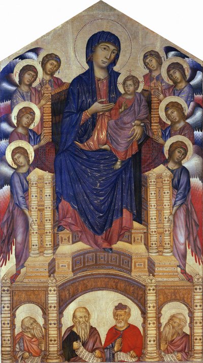 Santa Trinita Maestà (Virgen entronizada; Virgen con el Niño entronizado y ocho ángeles, Virgen de Santa Trinita) de Cimabue