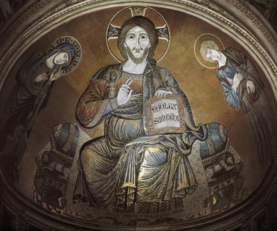 Cristo en Majestad. Mosaico de Cimabue