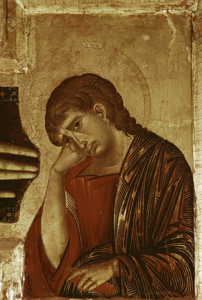Crucifijo: Detalle de San Juan de Cimabue
