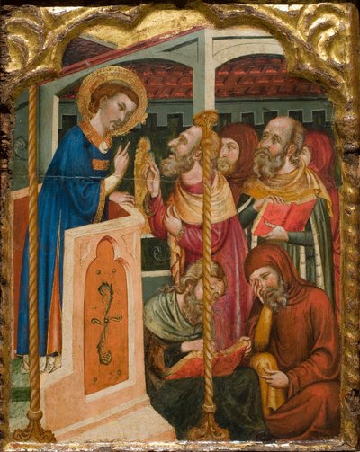 Disputa de San Esteban con los judíos de Circle of Ferrer and Arnau Bassa