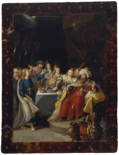 La fiesta de Belsasar de Circle of Frans Francken the Younger