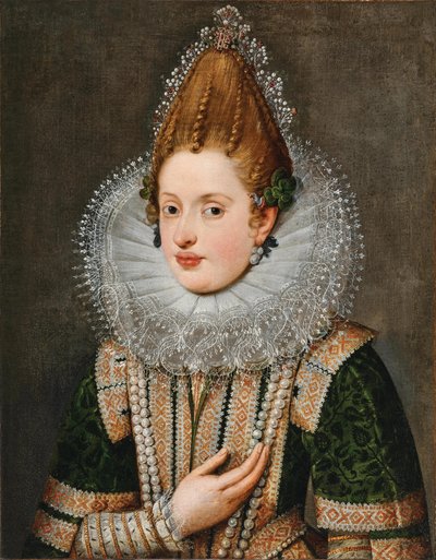 Retrato de la archiduquesa Ana del Tirol de Circle of Frans Pourbus the Younger