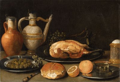 Alemán: Breakfast still life de Circle of Georg Flegel