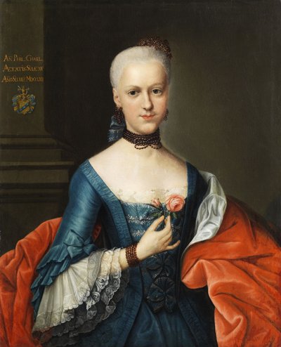 Retrato de una joven dama noble de Circle of Johann Heinrich Tischbein