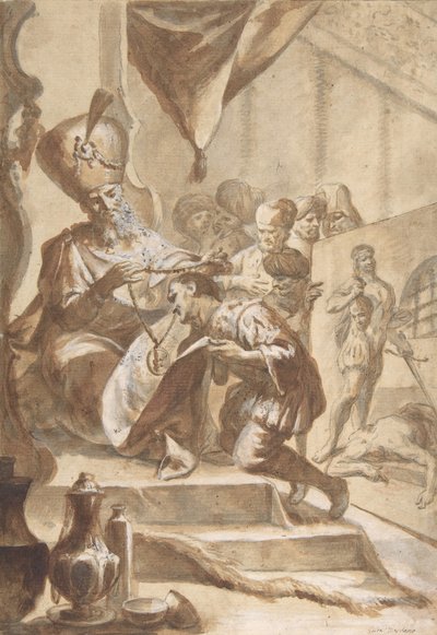 El pintor recompensado de Circle of Luca Giordano.