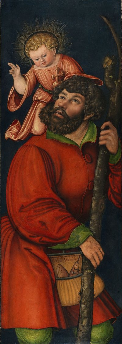Alemán: Der heilige Christophorus Saint Christopher de Circle of Lucas Cranach the Elder