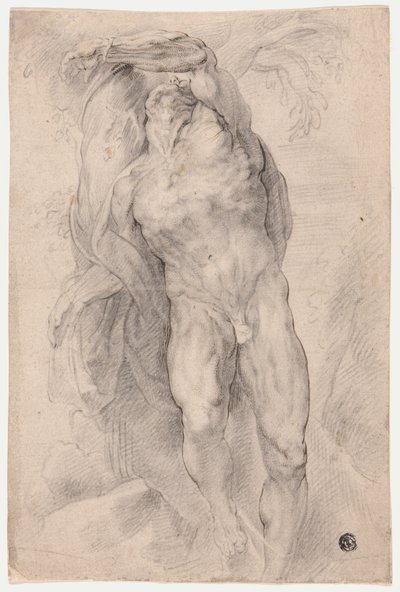 Desnudo Masculino Atado a un Árbol de Circle of Peter Paul Rubens