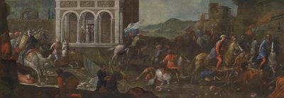   Santa Catalina de Siena defendiendo una ciudad contra los turcos de circle of Vittore Carpaccio