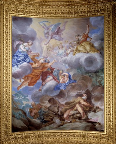Alegoría de Saturno exaltando la magnificencia de la familia Medici - Fresco de Ciro Ferri