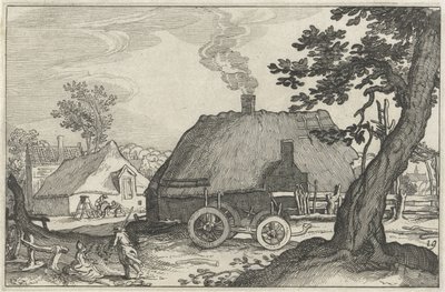 grupo de fincas Paisajes con fincas (título de la serie) de Claes Jansz. Visscher (II)