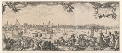 Perfil de Amsterdam, visto desde el IJ (parte derecha) de Claes Jansz. Visscher (II)