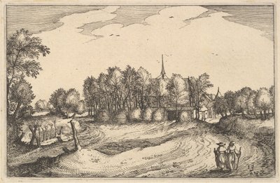 Un Convento, placa 13 de Regiunculae et Villae Aliquot Ducatus Brabantiae, ca. 1610 de Claes Jansz Visscher