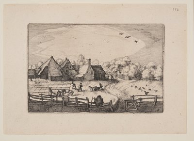 Campos de blanqueo cerca de Haarlemmer Hout, desde las vistas de los alrededores de Haarlem (Plaisante Plaetsen) de Claes Jansz. Visscher