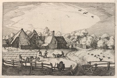 Blekerye aededuyne gelegen (Granjas y campos de blanqueo) de Claes Jansz Visscher