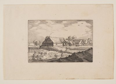 Granjas y campos de blanqueo, vistas de los alrededores de Haarlem (Plaisante Plaetsen) de Claes Jansz. Visscher