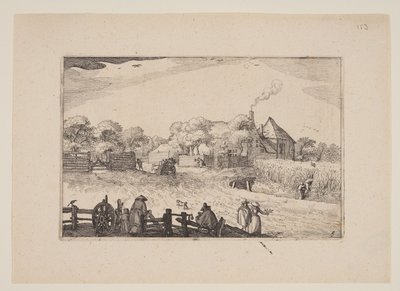 La posada de Pot, de Vistas en los alrededores de Haarlem (Plaisante Plaetsen) de Claes Jansz. Visscher