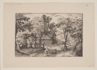 El camino hacia Heemstede, desde las vistas de los alrededores de Haarlem (Plaisante Plaetsen) de Claes Jansz. Visscher