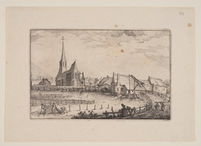 El pueblo de Zandvoort, desde las vistas de los alrededores de Haarlem (Plaisante Plaetsen) de Claes Jansz. Visscher