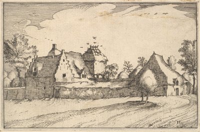 Granja amurallada, placa 11 de Regiunculae et Villae Aliquot Ducatus Brabantiae, ca. 1610 de Claes Jansz Visscher