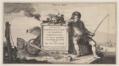 Portada, de Paisajes (Playsante Lantschappen) de Claes Jansz. Visscher II