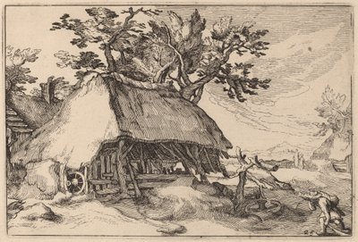 Un granero de Claes Jansz Visscher after Abraham Bloemaert after Boëtius Adams Bolswert