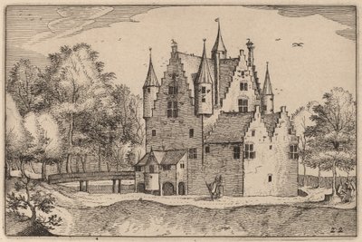 Un castillo de Claes Jansz Visscher after Johannes van Doetechum, the Elder after Lucas