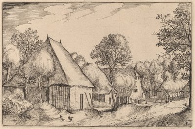 Un Corral de Claes Jansz Visscher after Johannes van Doetechum, the Elder after Lucas