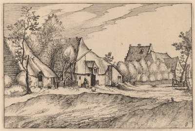 Granjas en un pueblo de Claes Jansz Visscher after Johannes van Doetechum, the Elder after Lucas