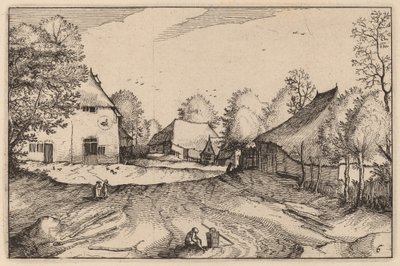 La Posada del Cisne de Claes Jansz Visscher after Johannes van Doetechum, the Elder after Lucas