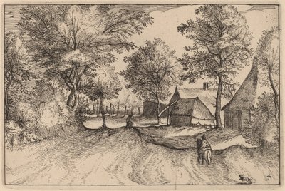 Camino del pueblo de Claes Jansz Visscher after Johannes van Doetechum, the Elder after Lucas