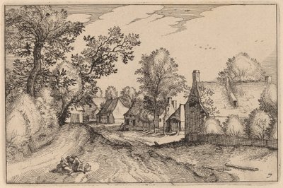 Camino del pueblo de Claes Jansz Visscher after Johannes van Doetechum, the Elder after Lucas