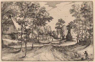 Camino del pueblo de Claes Jansz Visscher after Johannes van Doetechum, the Elder after Lucas