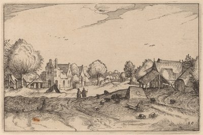 Camino del pueblo de Claes Jansz Visscher after Johannes van Doetechum, the Elder after Lucas