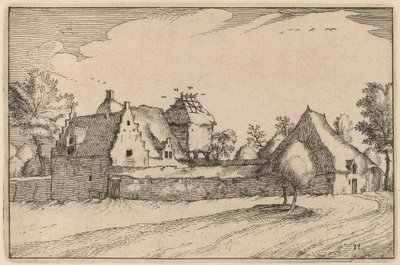 Granja amurallada de Claes Jansz Visscher after Johannes van Doetechum, the Elder after Lucas