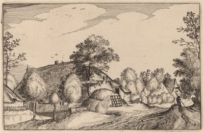 Camino del pueblo de Claes Jansz Visscher after Lucas van Doetechum after Master of the Small Landscapes after Johannes