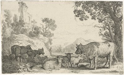 paisaje con ganado de Claes Moeyaert
