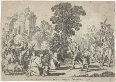 Reconciliación de Jacob y Esaú Historia de Jacob (título de la serie) de Claes Moeyaert