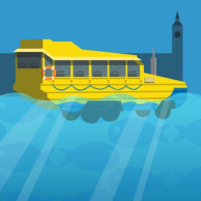 Autobús turístico anfibio de Londres de Claire Huntley